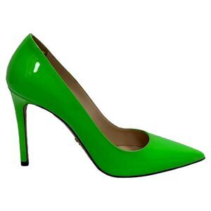 Prada Pointed-Toe Pumps in Green Patent Leather